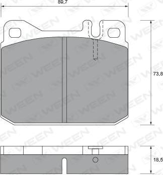 Ween 151-1639 - Тормозные колодки, дисковые, комплект unicars.by