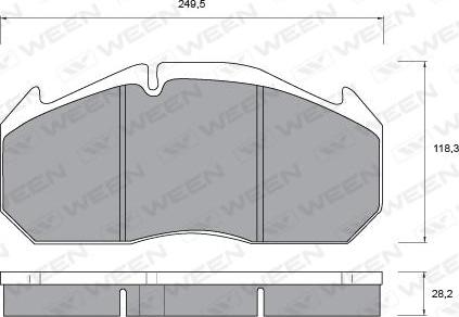 Ween 151-1052 - Тормозные колодки, дисковые, комплект unicars.by