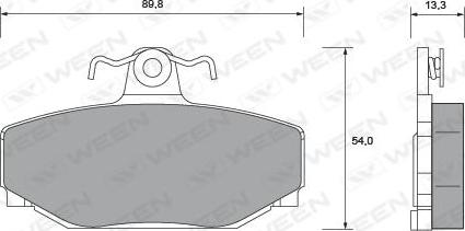 Ween 151-1006 - Тормозные колодки, дисковые, комплект unicars.by