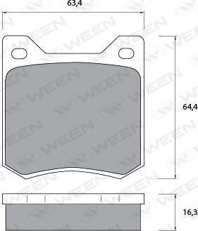 BOSCH 986469860 - Тормозные колодки, дисковые, комплект unicars.by