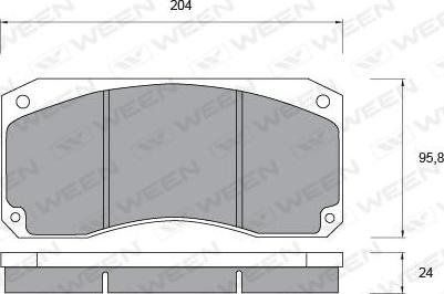 Ween 151-1031 - Тормозные колодки, дисковые, комплект unicars.by