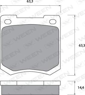 Ween 151-1079 - Тормозные колодки, дисковые, комплект unicars.by