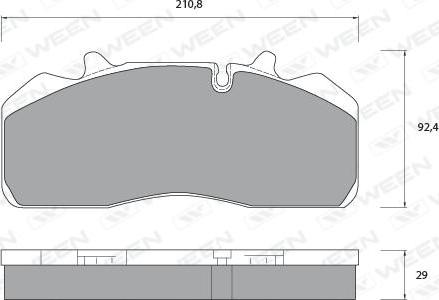 Ween 151-1072 - Тормозные колодки, дисковые, комплект unicars.by