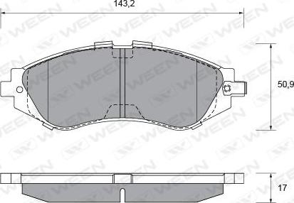 Ween 151-1109 - Тормозные колодки, дисковые, комплект unicars.by