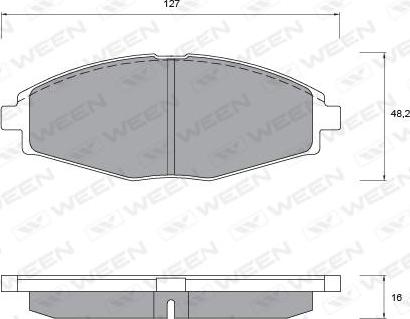 Ween 151-1106 - Тормозные колодки, дисковые, комплект unicars.by