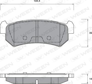 Ween 151-1127 - Тормозные колодки, дисковые, комплект unicars.by