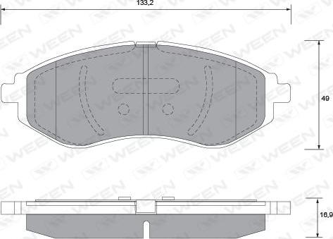 Ween 151-1179 - Тормозные колодки, дисковые, комплект unicars.by