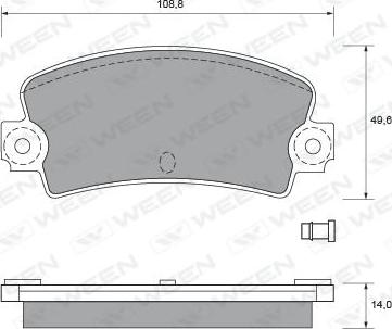 Ween 151-1893 - Тормозные колодки, дисковые, комплект unicars.by