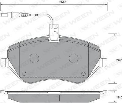 BENDIX 598662 - Тормозные колодки, дисковые, комплект unicars.by