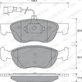 Ween 151-1833 - Тормозные колодки, дисковые, комплект unicars.by