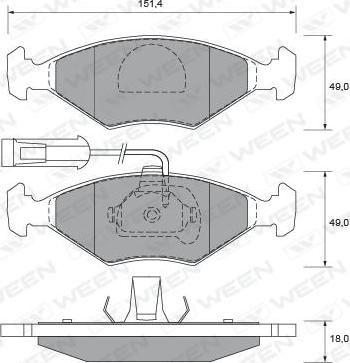 HELLA T1185 - Тормозные колодки, дисковые, комплект unicars.by