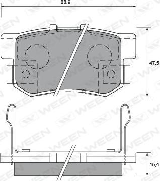 WXQP 42860 - Тормозные колодки, дисковые, комплект unicars.by