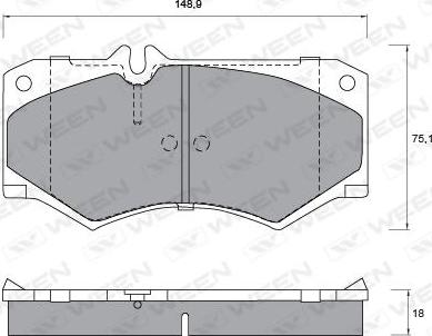 Ween 151-1301 - Тормозные колодки, дисковые, комплект unicars.by