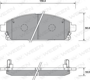 Ween 151-1371 - Тормозные колодки, дисковые, комплект unicars.by