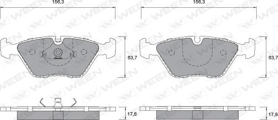 Ween 151-1267 - Тормозные колодки, дисковые, комплект unicars.by