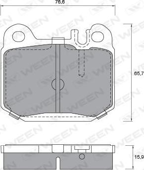 Ween 151-1232 - Тормозные колодки, дисковые, комплект unicars.by