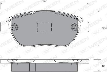 Brake Engineering PA1906 - Тормозные колодки, дисковые, комплект unicars.by