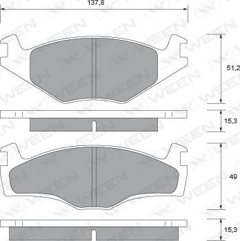 Ween 151-2450 - Тормозные колодки, дисковые, комплект unicars.by