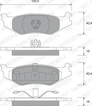 Ruville D6587438A - Тормозные колодки, дисковые, комплект unicars.by