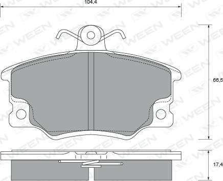 Ween 151-2439 - Тормозные колодки, дисковые, комплект unicars.by