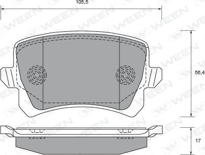 Ween 151-2683 - Тормозные колодки, дисковые, комплект unicars.by