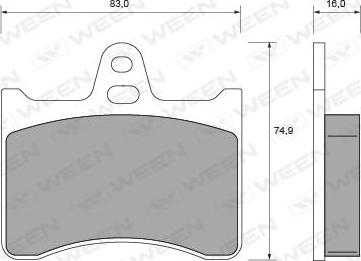 Ween 151-2070 - Тормозные колодки, дисковые, комплект unicars.by