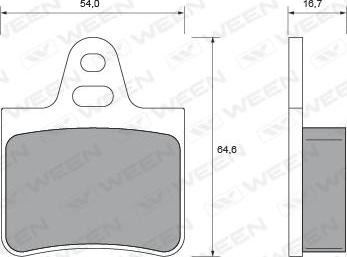 Ween 151-2071 - Тормозные колодки, дисковые, комплект unicars.by