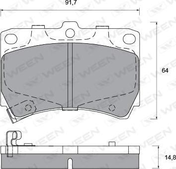 Remsa BPM0212.42 - Тормозные колодки, дисковые, комплект unicars.by