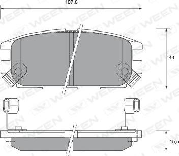 Ween 151-2193 - Тормозные колодки, дисковые, комплект unicars.by