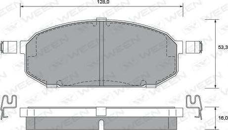 HELLA 8DB 355 016-931 - Тормозные колодки, дисковые, комплект unicars.by