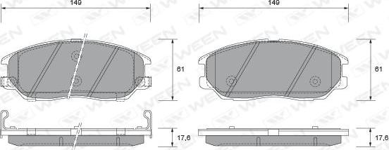 Ween 151-2184 - Тормозные колодки, дисковые, комплект unicars.by