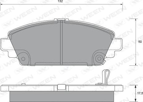 Ween 151-2182 - Тормозные колодки, дисковые, комплект unicars.by