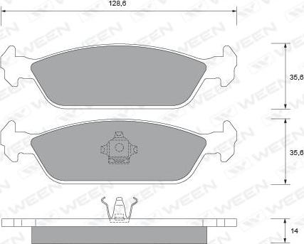 Ween 151-2132 - Тормозные колодки, дисковые, комплект unicars.by