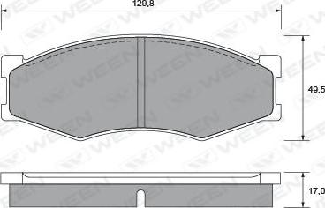 Ween 151-2175 - Тормозные колодки, дисковые, комплект unicars.by