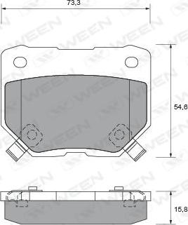 AUTO DELTA DP1942 - Тормозные колодки, дисковые, комплект unicars.by