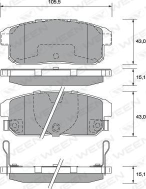 HELLA 8DB 355 033-321 - Тормозные колодки, дисковые, комплект unicars.by