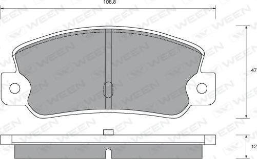 Ween 151-2376 - Тормозные колодки, дисковые, комплект unicars.by