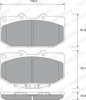 Ween 151-2295 - Тормозные колодки, дисковые, комплект unicars.by