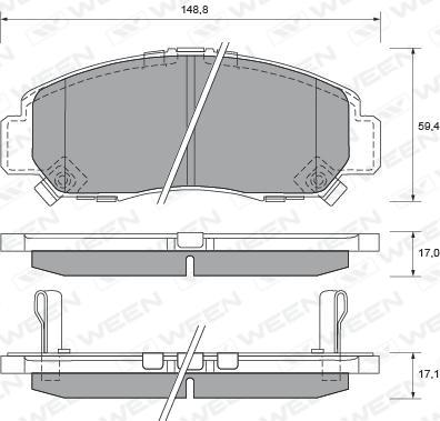 Valeo 606858 - Тормозные колодки, дисковые, комплект unicars.by