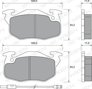 Ween 151-2246 - Тормозные колодки, дисковые, комплект unicars.by