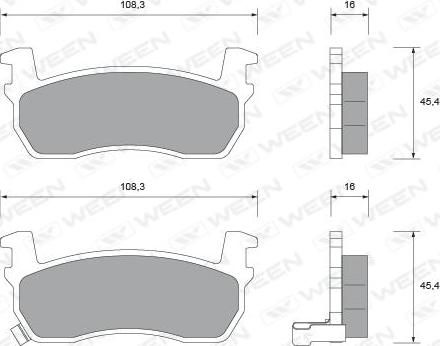 Ween 151-2272 - Тормозные колодки, дисковые, комплект unicars.by