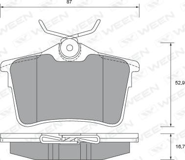 Ween 151-2706 - Тормозные колодки, дисковые, комплект unicars.by