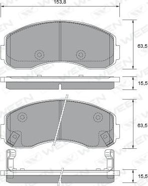 Ween 151-2713 - Тормозные колодки, дисковые, комплект unicars.by