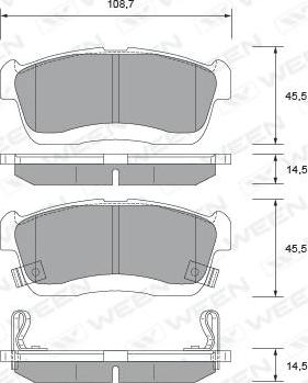 Ween 151-2712 - Тормозные колодки, дисковые, комплект unicars.by