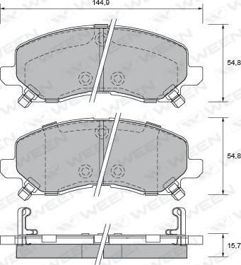 Magneti Marelli 363700201719 - Тормозные колодки, дисковые, комплект unicars.by