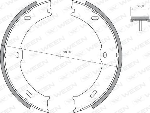 Ween 152-2499 - Комплект тормозов, ручник, парковка unicars.by