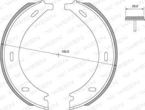 Ween 152-2443 - Комплект тормозов, ручник, парковка unicars.by