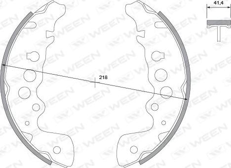 Ween 152-2435 - Комплект тормозных колодок, барабанные unicars.by