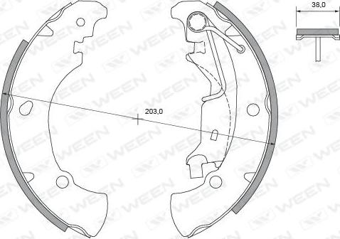 Ween 152-2475 - Комплект тормозных колодок, барабанные unicars.by