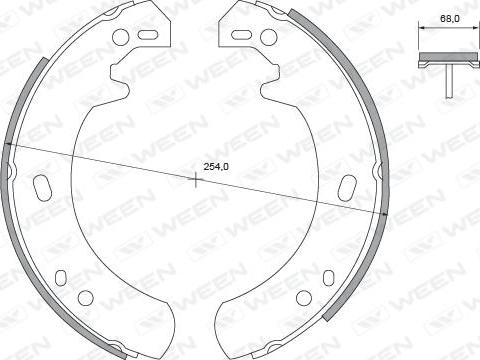 Ween 152-2110 - Комплект тормозов, ручник, парковка unicars.by